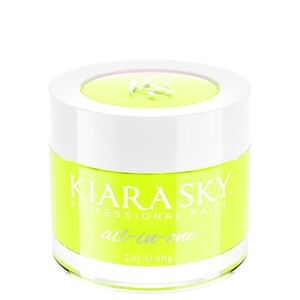 Kiara Sky Neon Yellow All-In-One Nail Powder